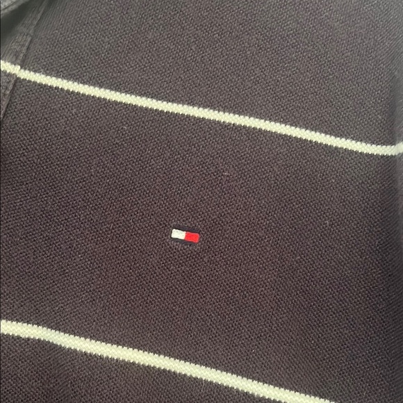 Tommy Hilfiger Black Striped Men's Polo Shirt - Picture 2 of 7